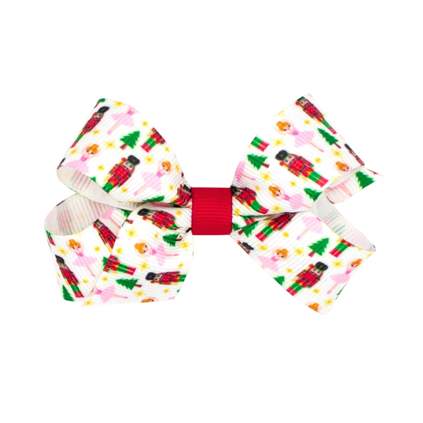 Holiday-themed Christmas Nutcracker Grosgrain Hair Bow