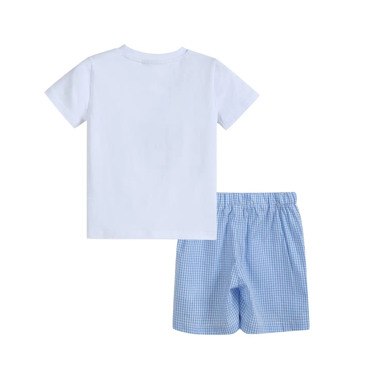 Blue Gingham Golf Short Set