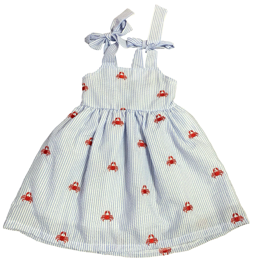 Mini Crab Seersucker Dress