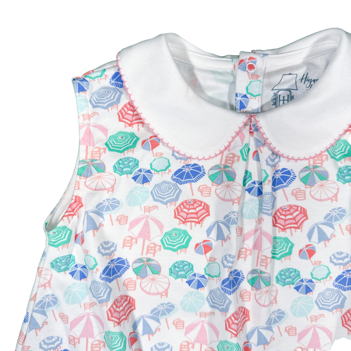 Beach Umbrellas Sleeveless Pocket Twirl Dress