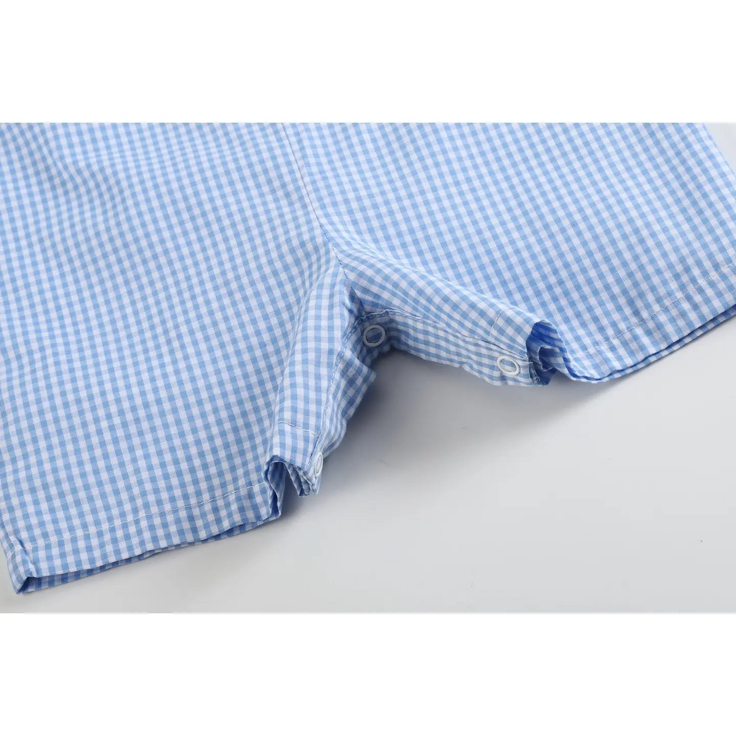 Blue Gingham Golf Romper