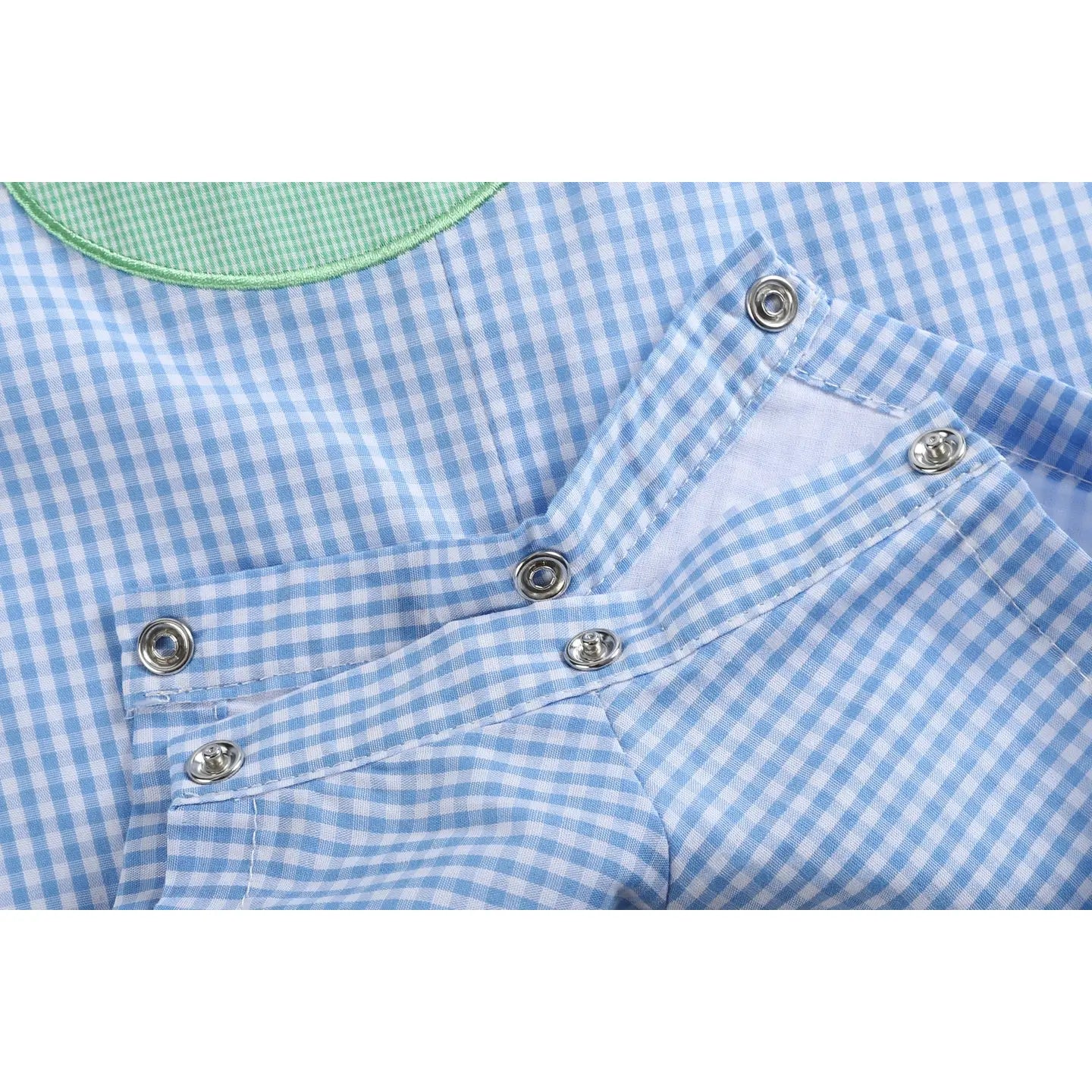 Blue Gingham Golf Romper
