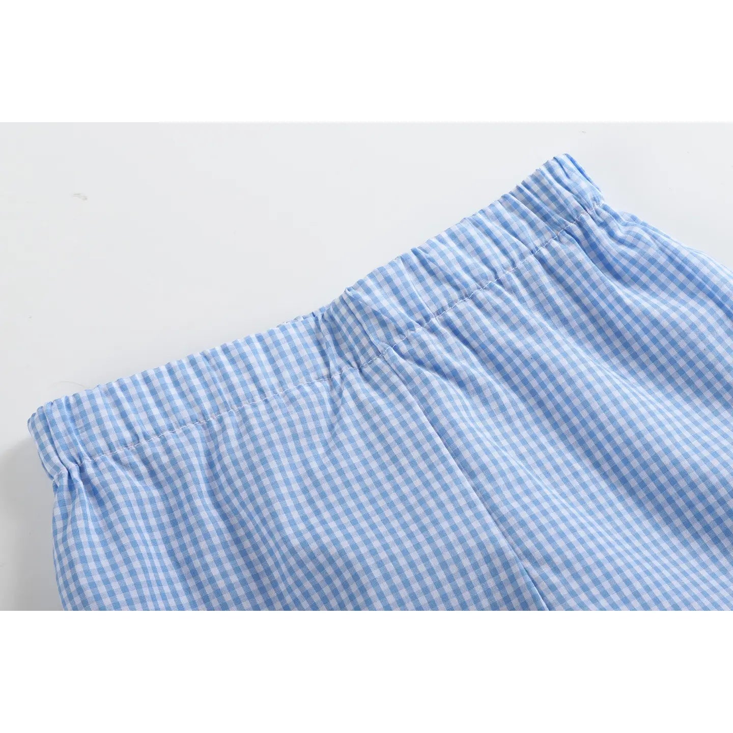 Blue Gingham Golf Short Set