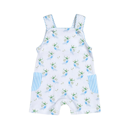 Blue Happy Gators Pima Romper