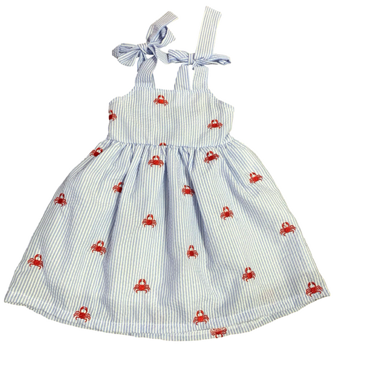 Mini Crab Seersucker Dress