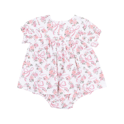 Ribbons and Flowers Ruffle Bubble with Skirt